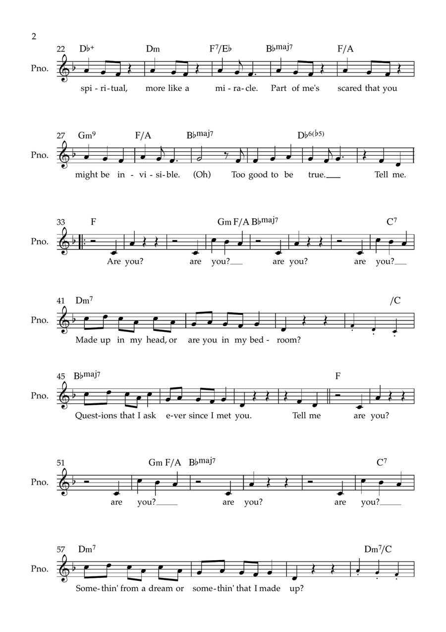 Are You Even Real Are You Even Real Piano scores gallery preview page 2