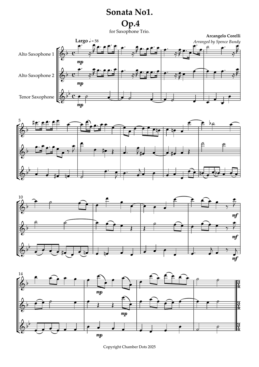 Sonata No.1 Op.4 Sonata No.1 Op.4 Woodwind Trio scores gallery preview page 2