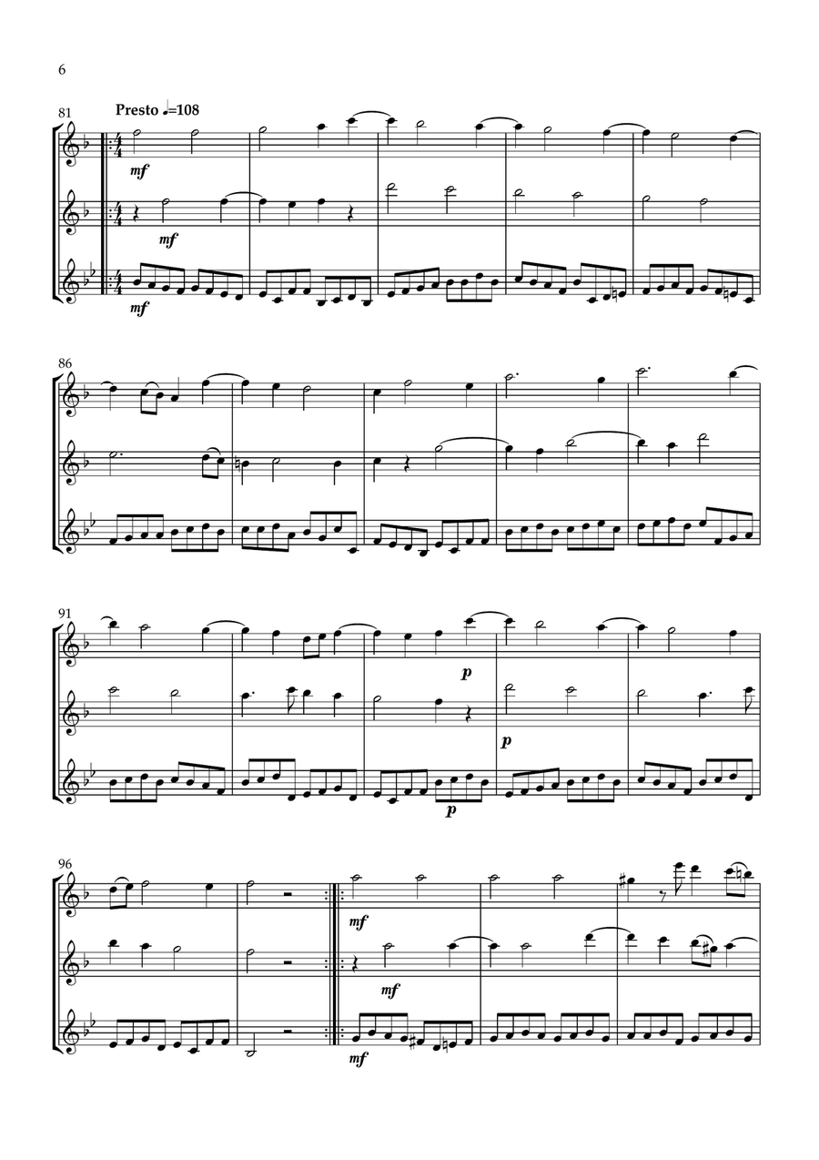 Sonata No.1 Op.4 Sonata No.1 Op.4 Woodwind Trio scores gallery preview page 6