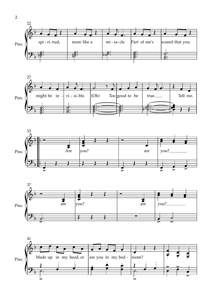 Are You Even Real Are You Even Real Piano Solo scores gallery preview page 2