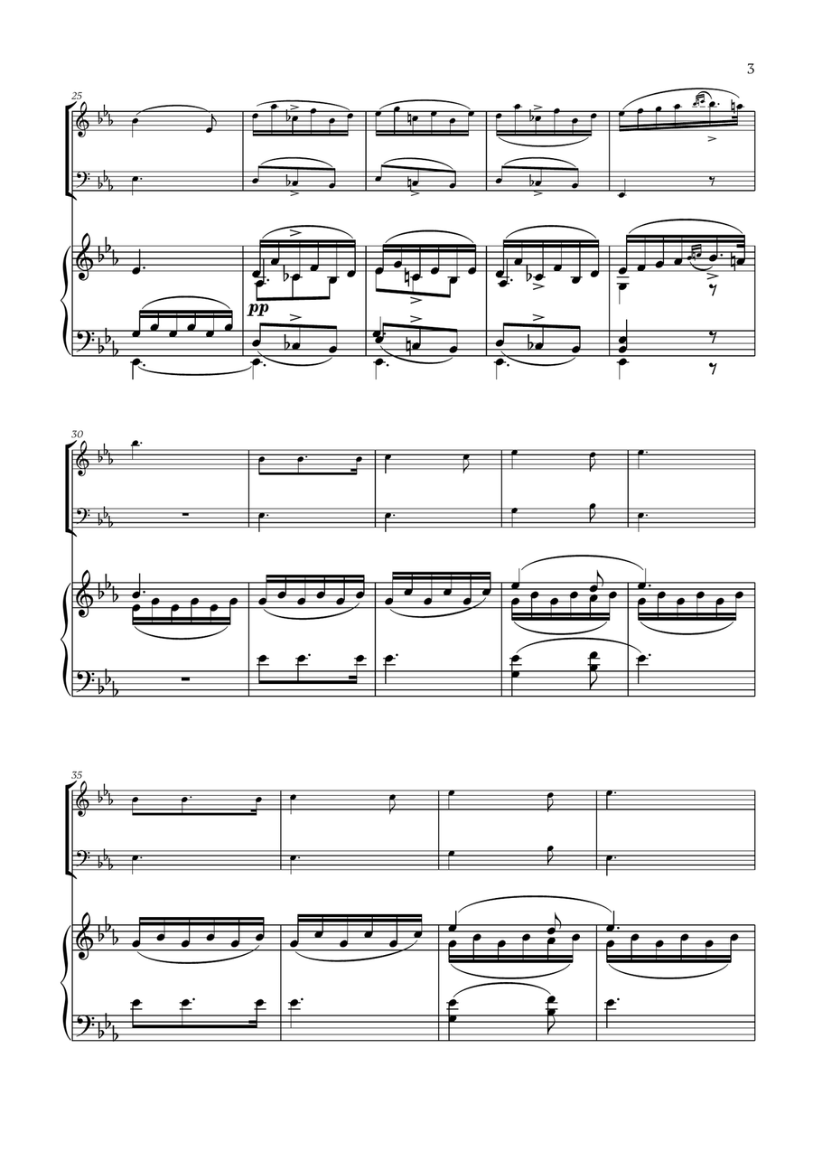 Franz Schubert - Du bist die Ruh for Oboe, Cello and Piano Oboe scores gallery preview page 3