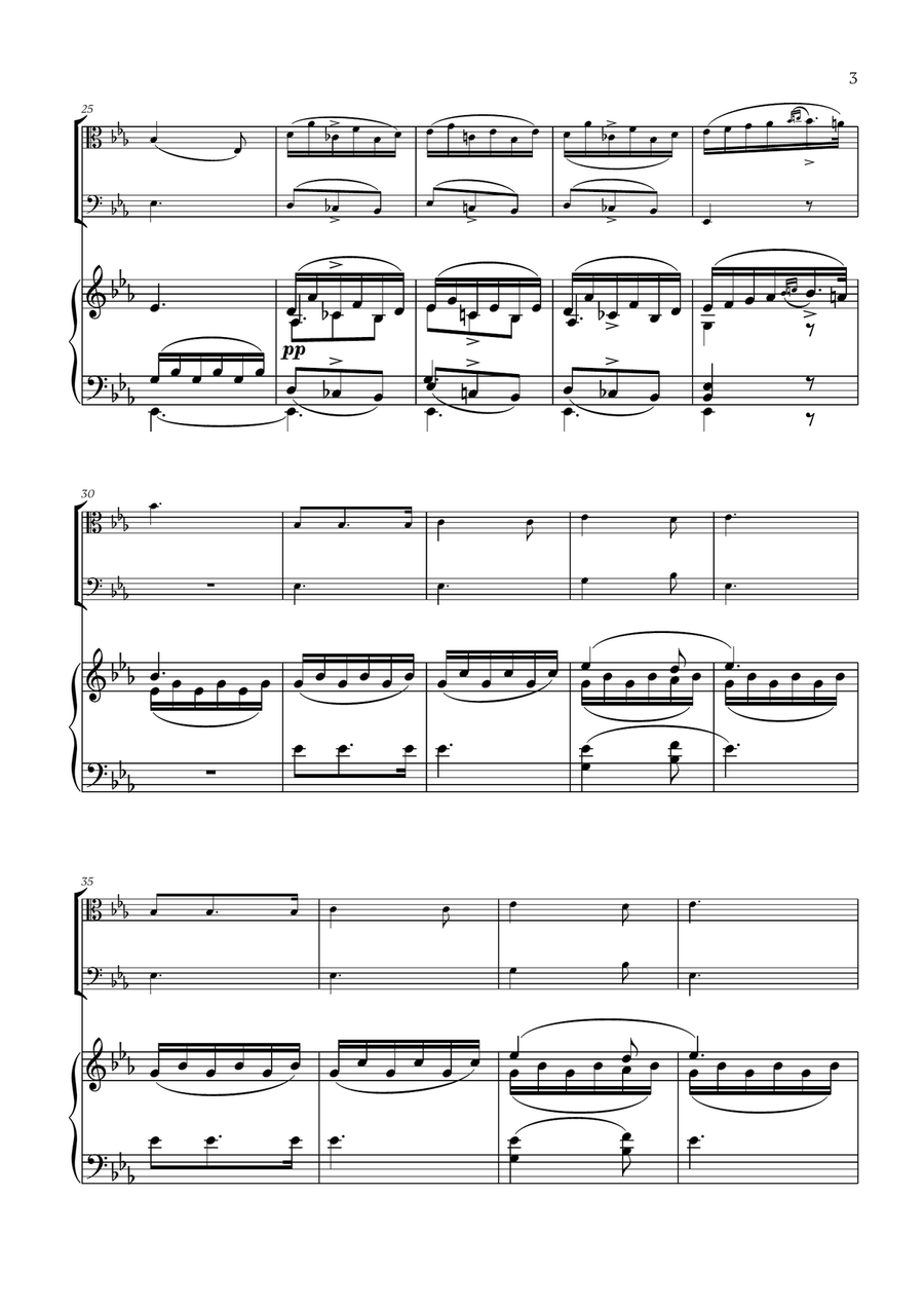 Franz Schubert - Du bist die Ruh for Viola, Cello and Piano Cello scores gallery preview page 3