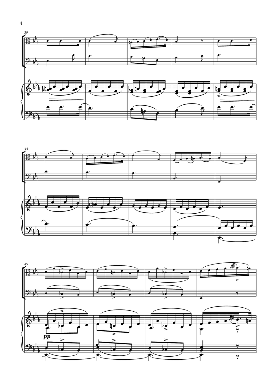 Franz Schubert - Du bist die Ruh for Viola, Cello and Piano Cello scores gallery preview page 4