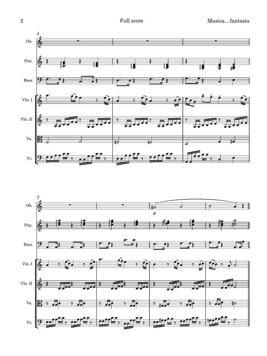 Musica... Fantasia Musica... Fantasia Large Ensemble scores gallery preview page 2