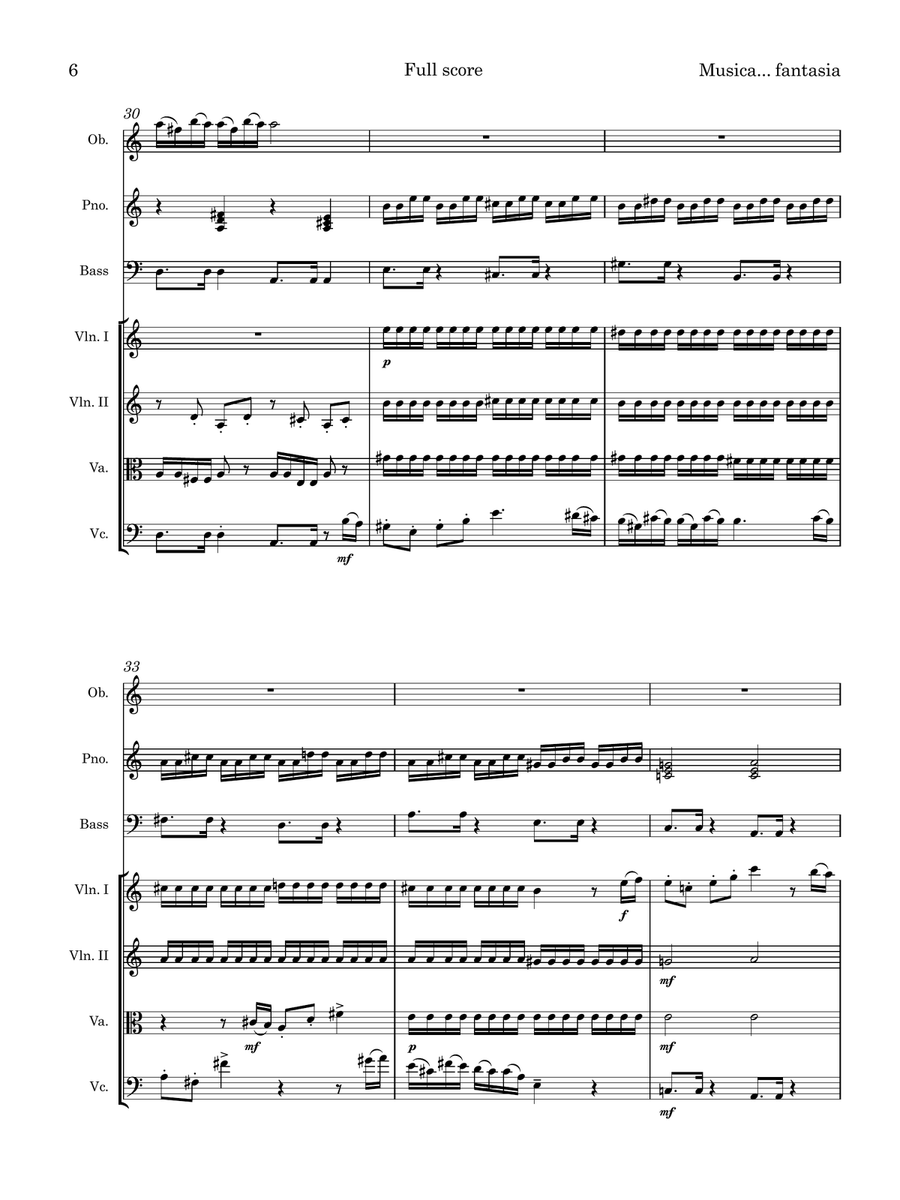 Musica... Fantasia Musica... Fantasia Large Ensemble scores gallery preview page 6