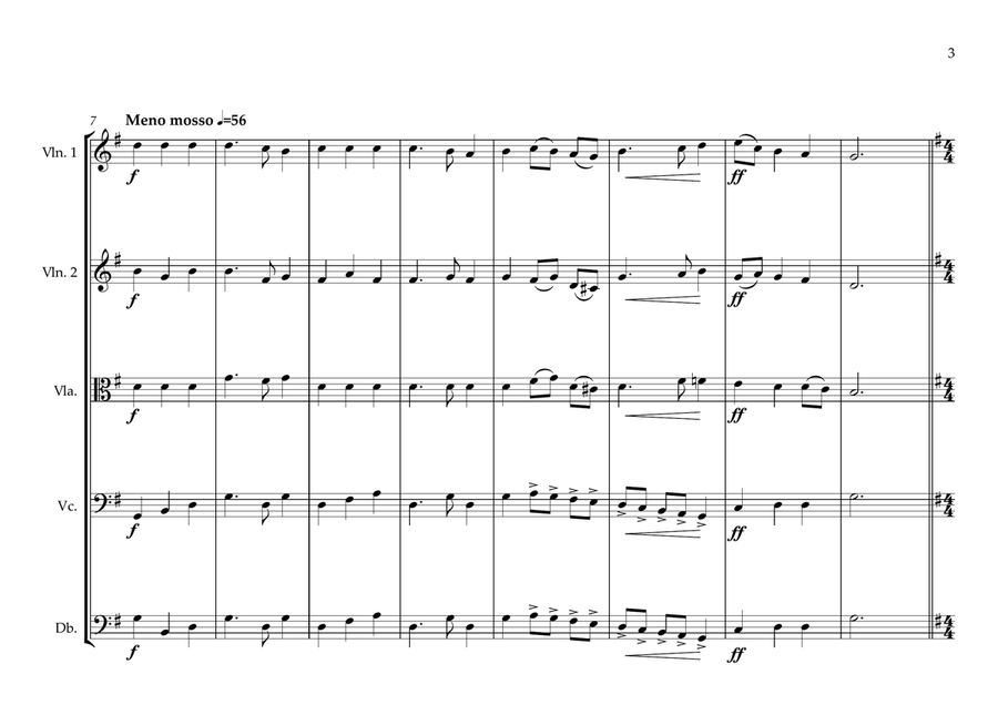 Monsterrat National & Local Anthems for String Orchestra String Orchestra scores gallery preview page 3