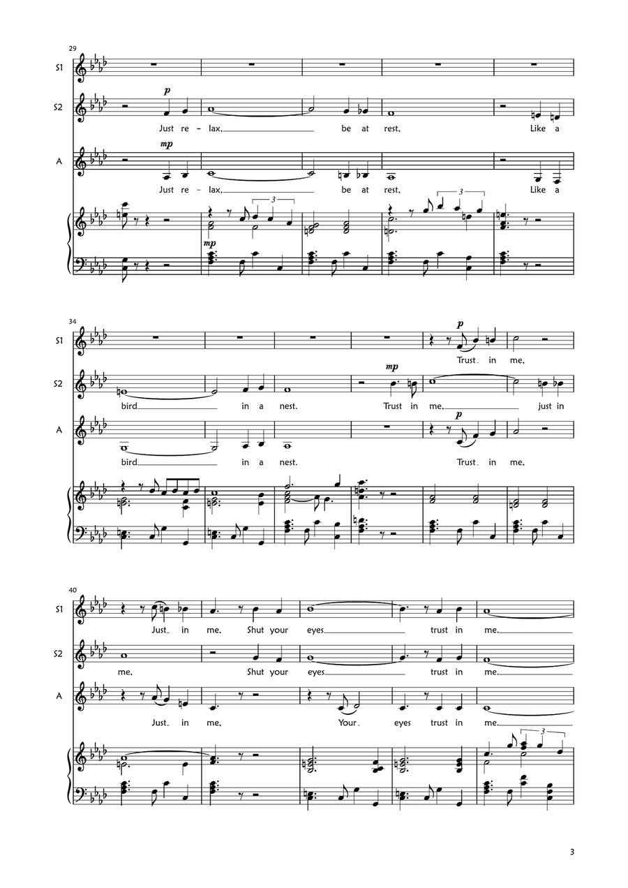 Trust In Me (The Python's Song) SSA scores gallery preview page 3