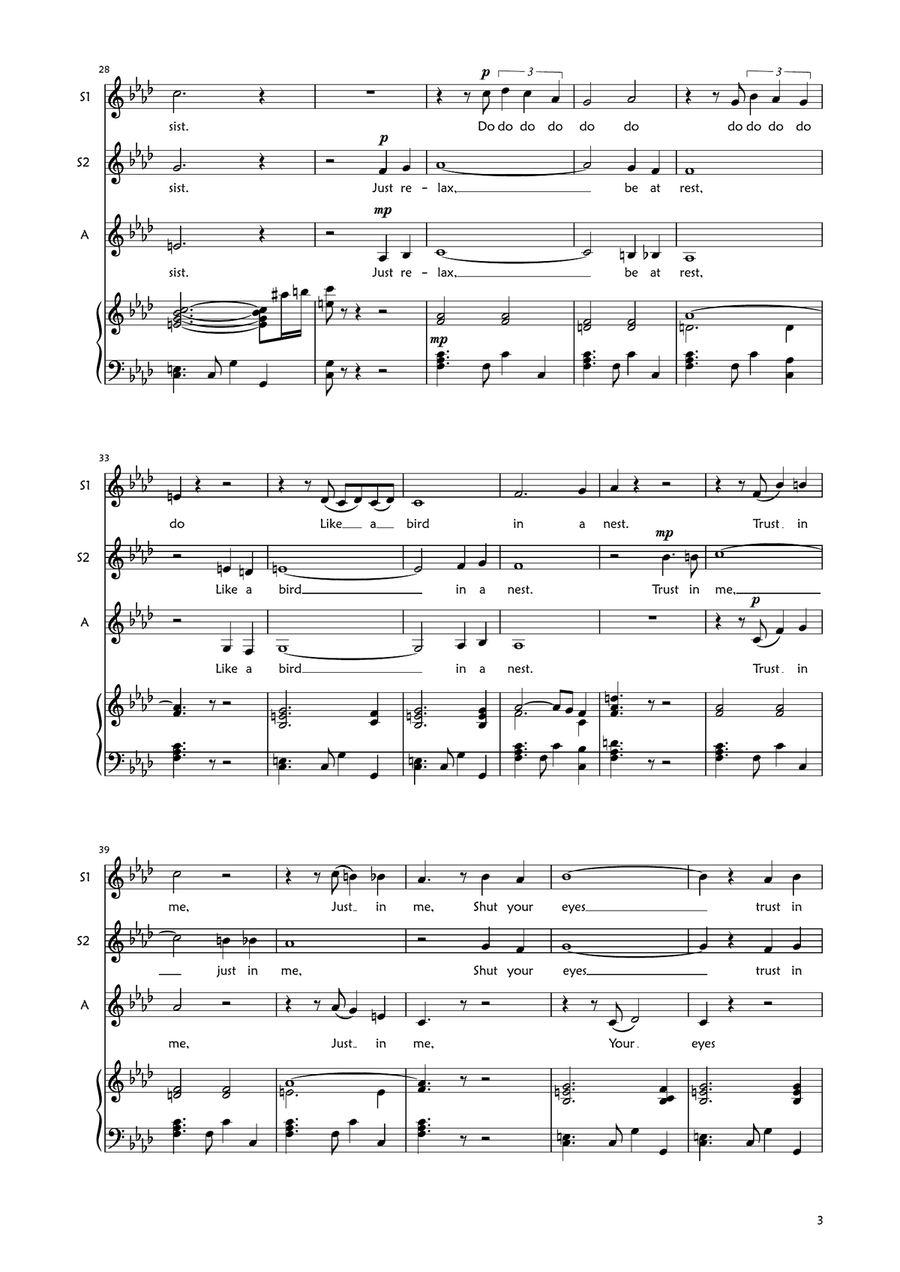 Trust In Me (The Python's Song) SSA scores gallery preview page 3