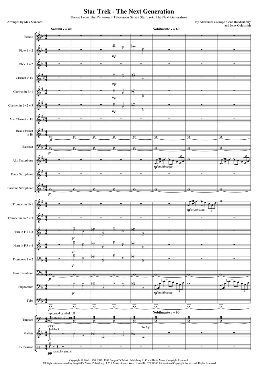 Star Trek - The Next Generation(R) Concert Band scores gallery preview page 2
