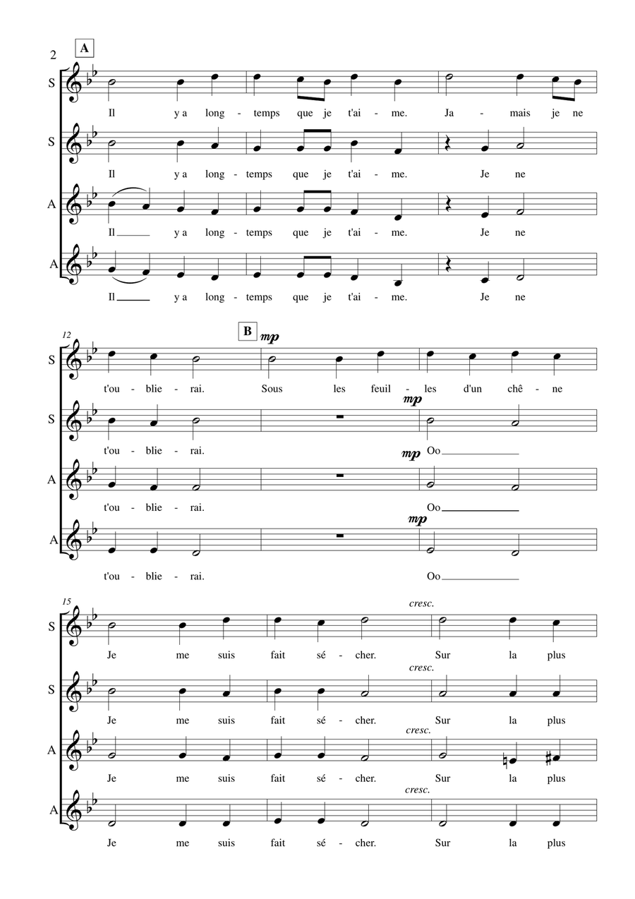A La Claire Fontaine A La Claire Fontaine SSAA scores gallery preview page 3