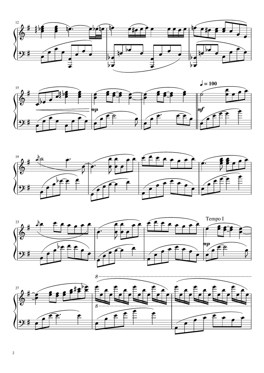 Letters of Chance Piano Solo - Digital Sheet Music page 2