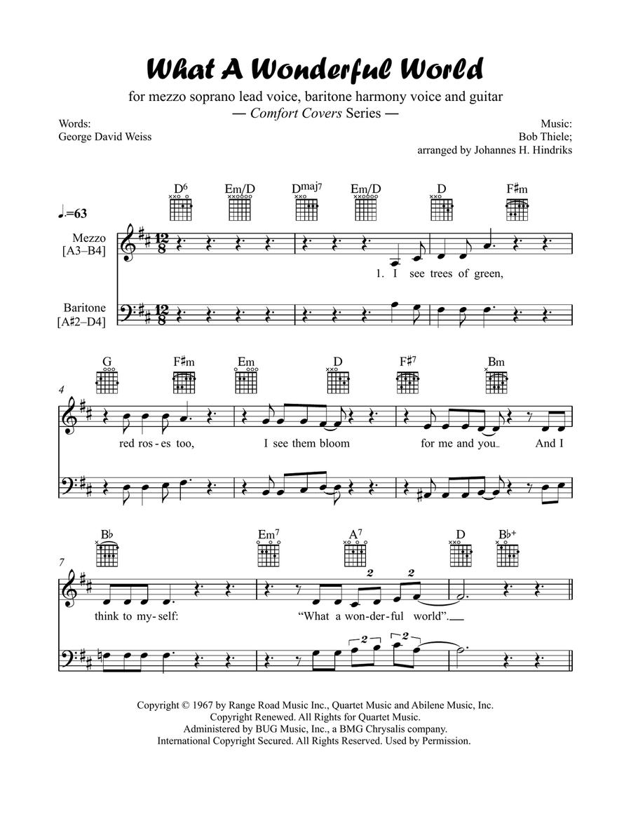 What A Wonderful World Piano scores gallery preview page 2