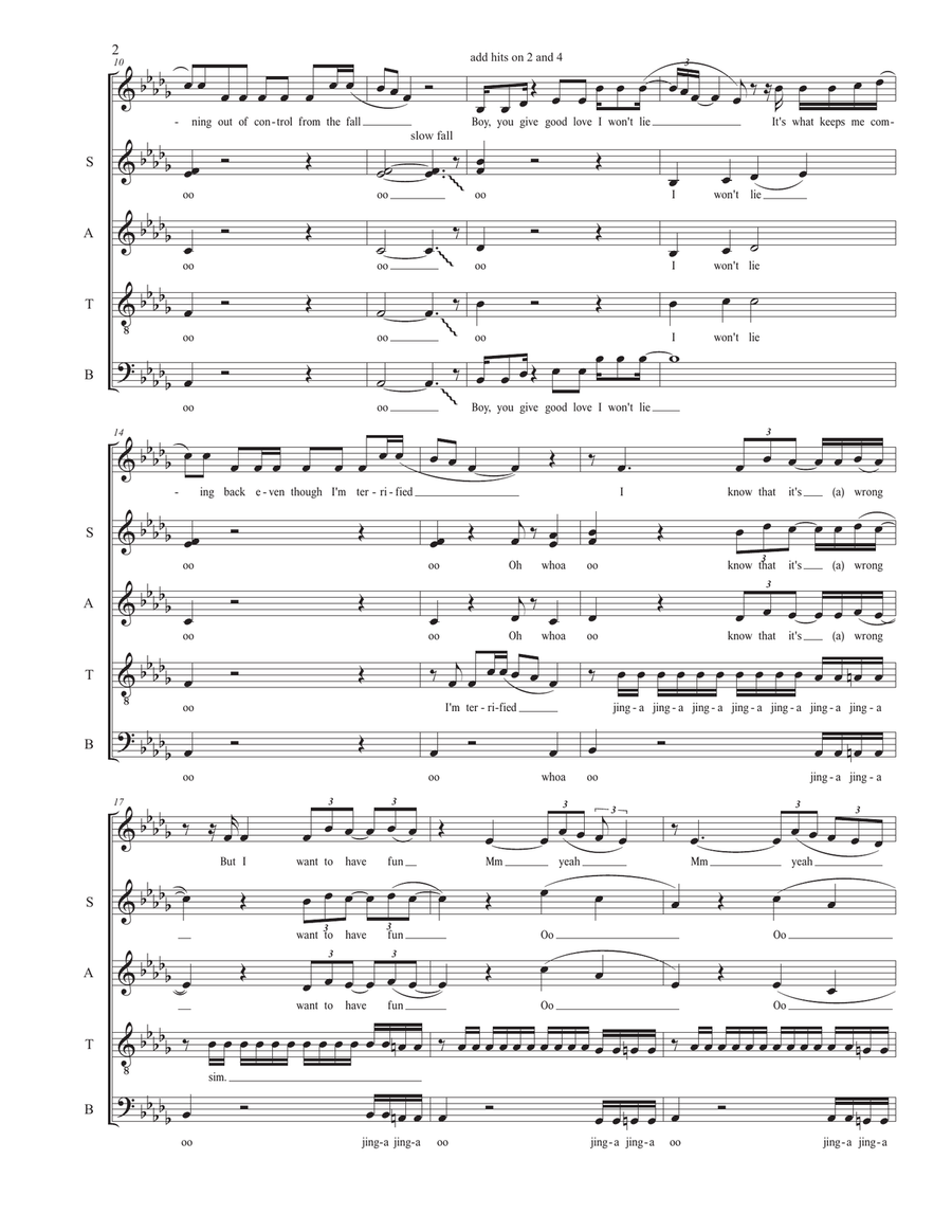 Oh My God Oh My God 4-Part scores gallery preview page 2