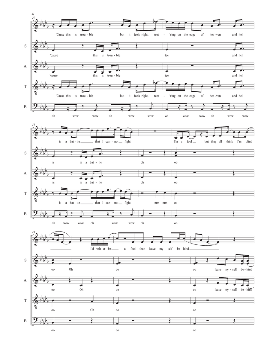 Oh My God Oh My God 4-Part scores gallery preview page 4