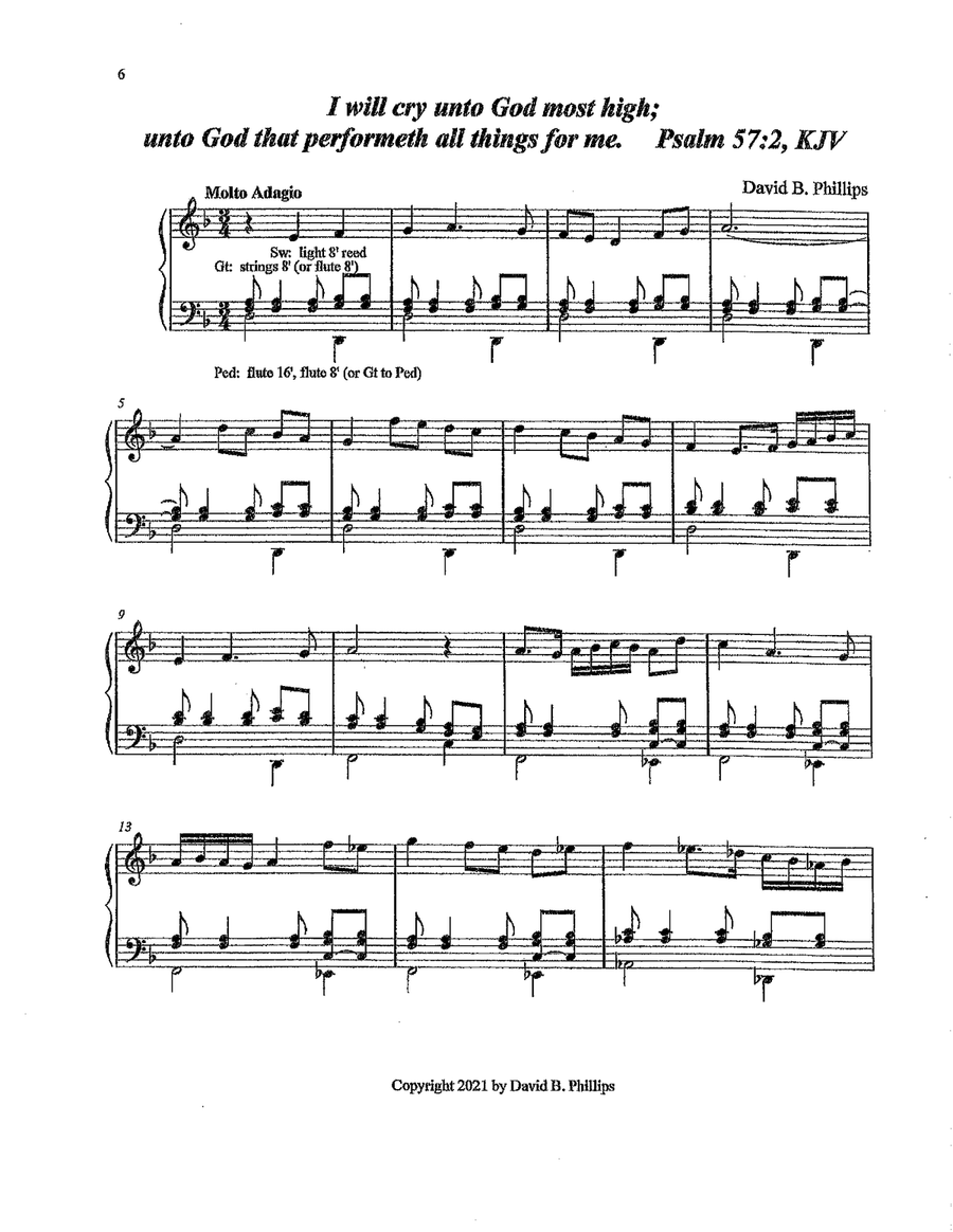 For with Thee Is the Fountain of Life Organ Solo scores gallery preview page 4
