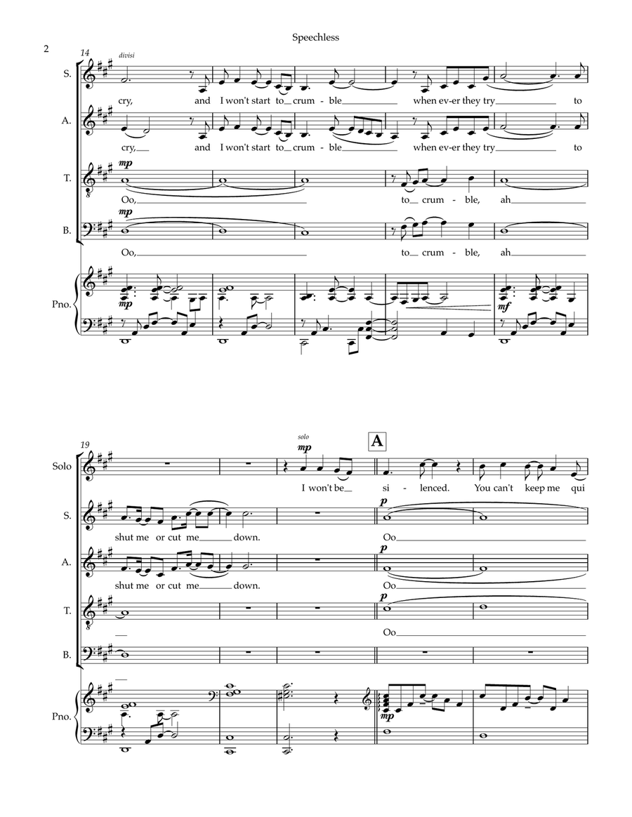 Speechless 4-Part scores gallery preview page 2