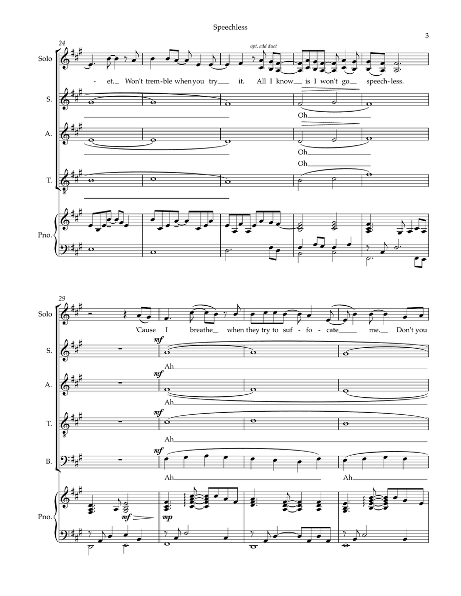 Speechless 4-Part scores gallery preview page 3