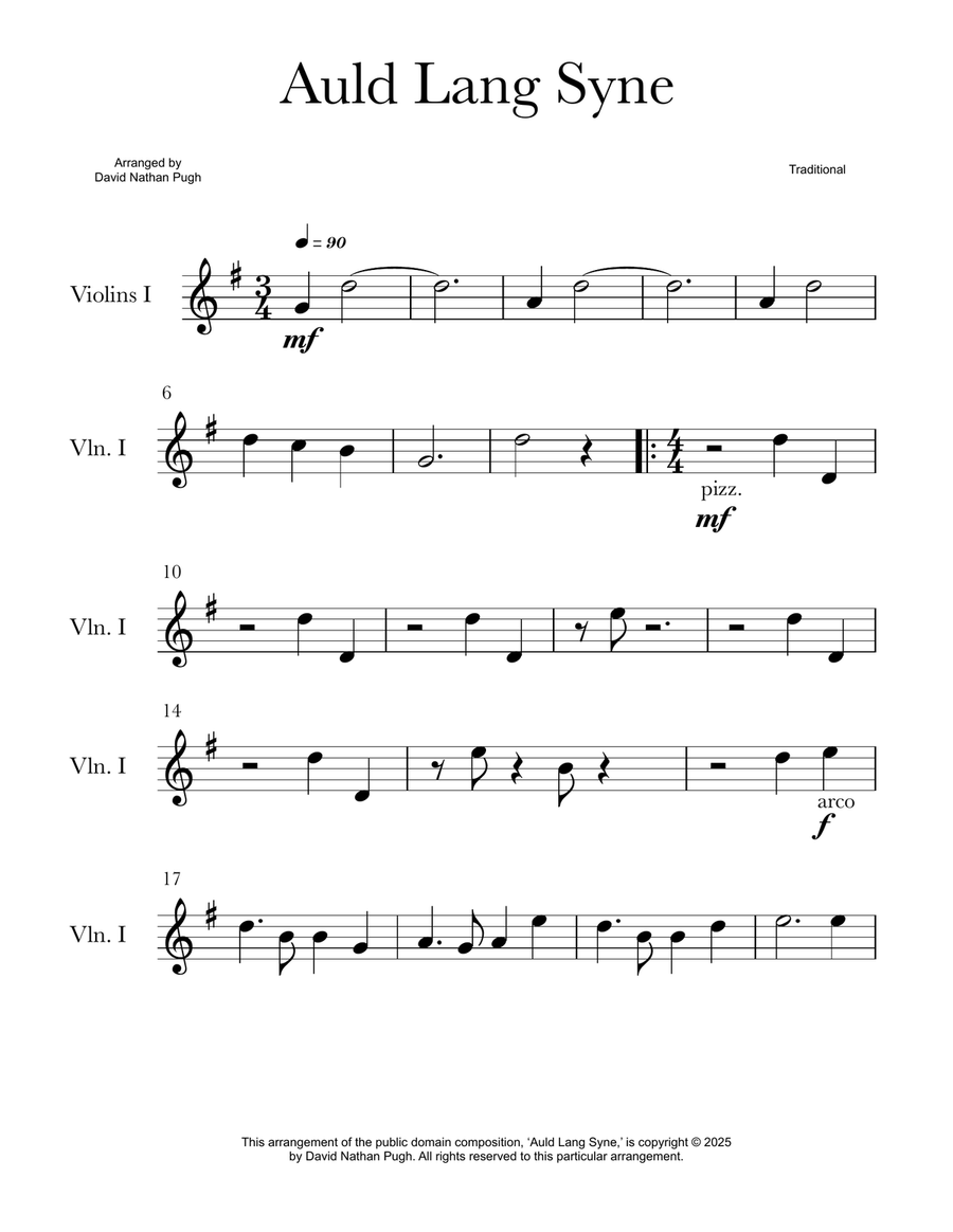 Auld Lang Syne String Orchestra scores gallery preview page 4