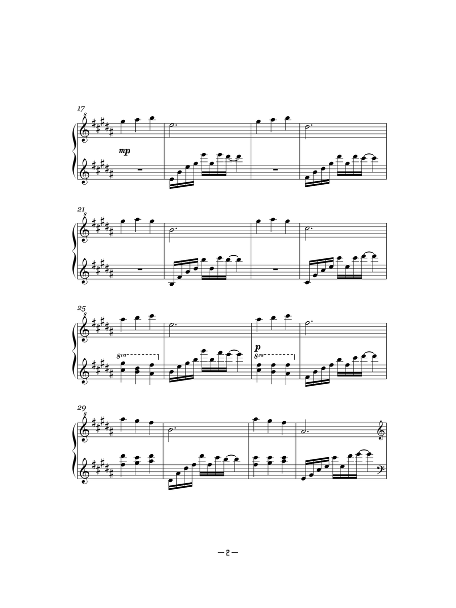 Slow Flow Slow Flow Piano Solo scores gallery preview page 2