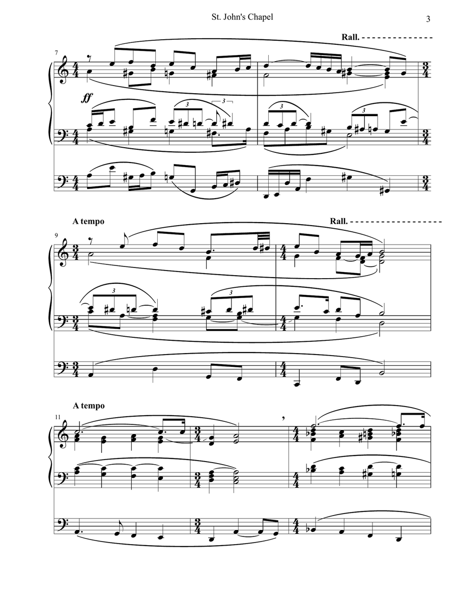 St. John's Chapel (Suite for Organ) Organ Solo scores gallery preview page 3