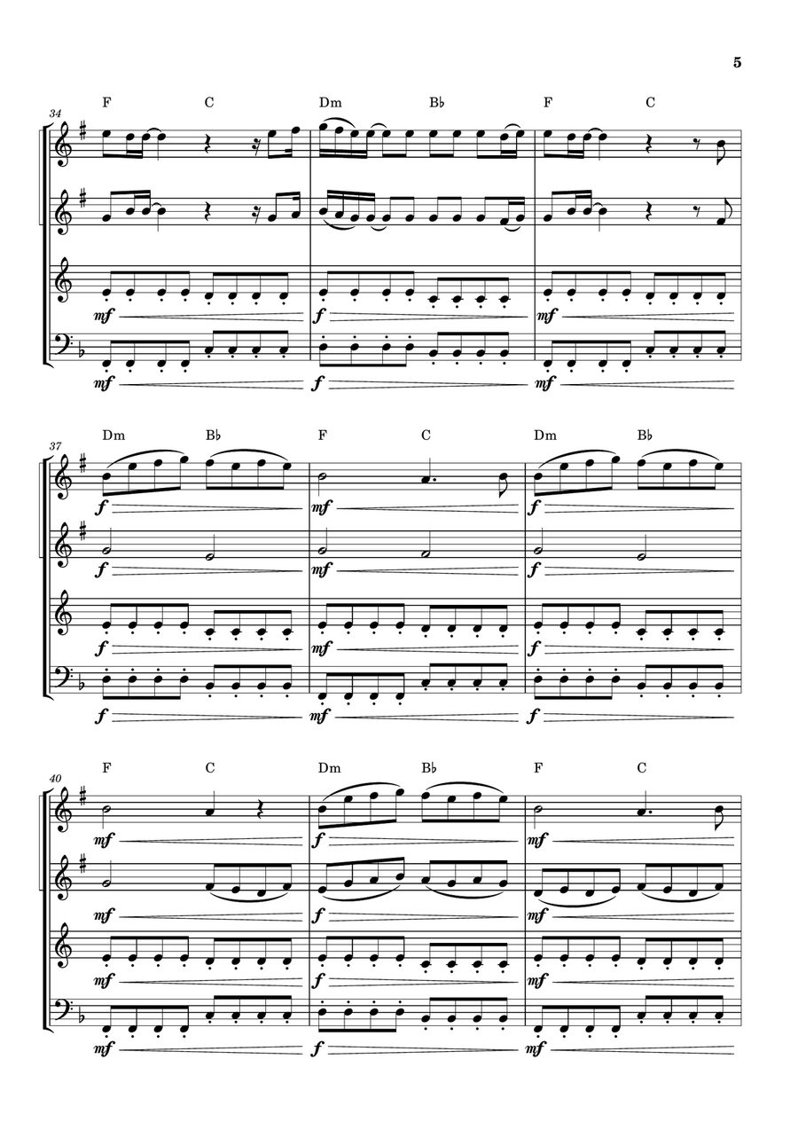 Cheap Thrills (Feat. Sean Paul) Brass Ensemble scores gallery preview page 5