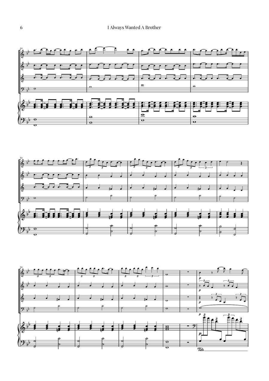 I Always Wanted A Brother Woodwind Quartet scores gallery preview page 6