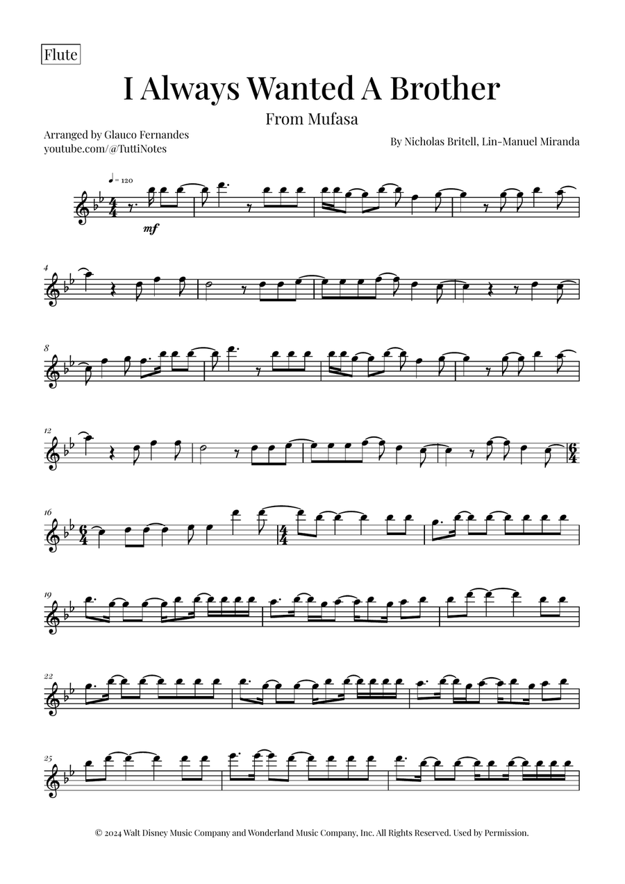 I Always Wanted A Brother Woodwind Quartet scores gallery preview page 4
