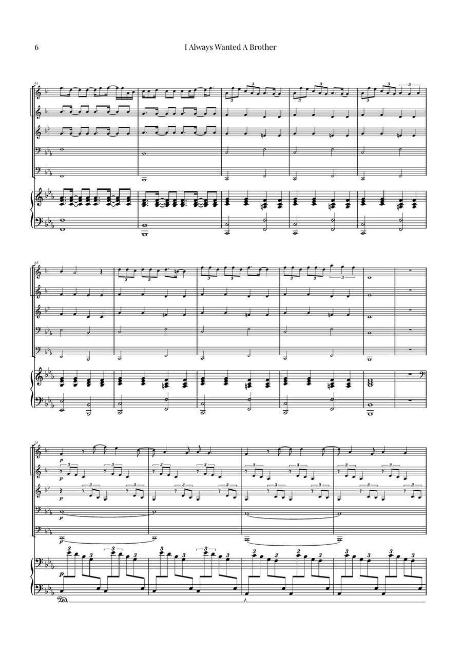I Always Wanted A Brother Brass Quintet scores gallery preview page 6