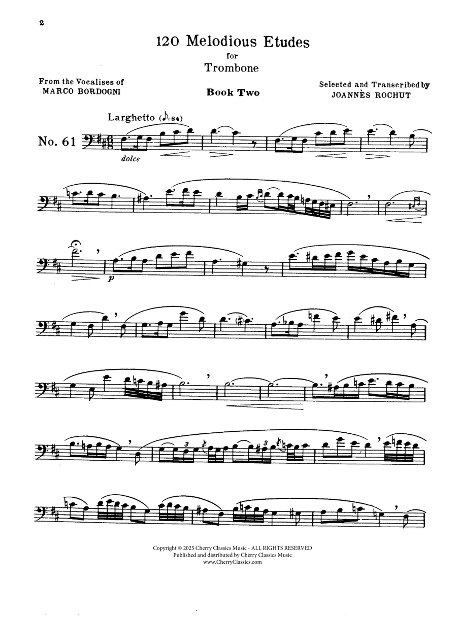 Melodious Etudes for Trombone or Euphonium Book 2 Baritone Horn BC scores gallery preview page 5