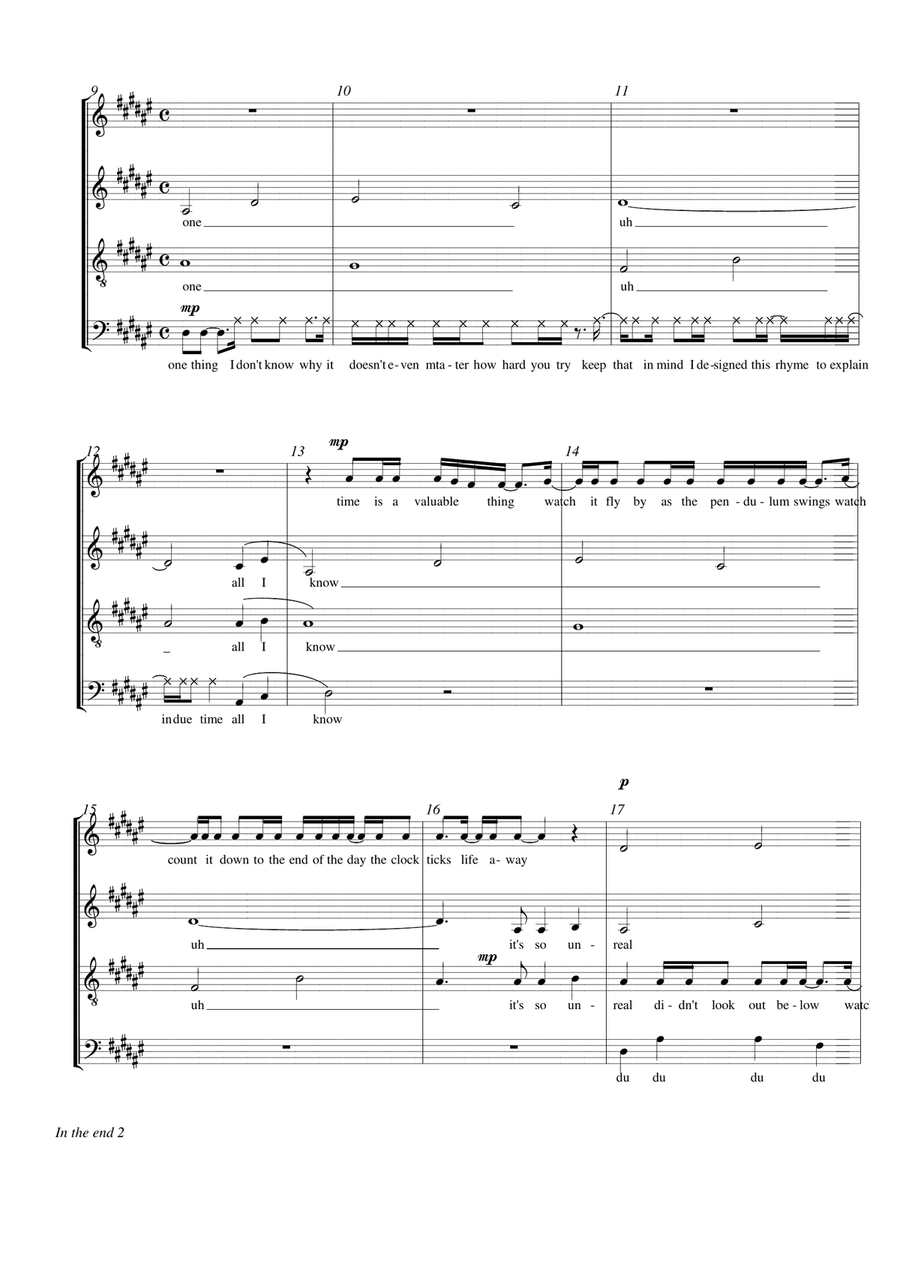 In The End In The End 4-Part scores gallery preview page 2