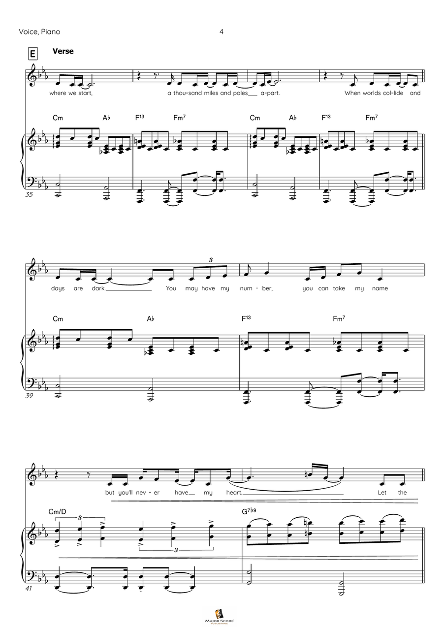 Skyfall Piano, Vocal scores gallery preview page 5