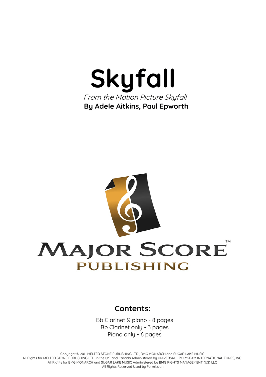 Skyfall B-Flat Clarinet scores gallery preview page 1