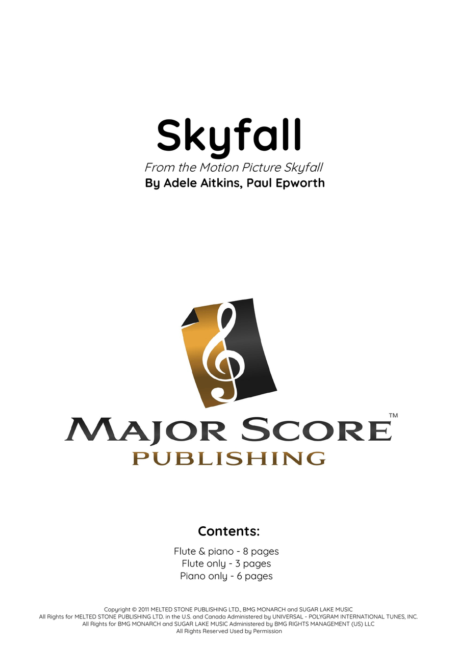 Skyfall Flute scores gallery preview page 1