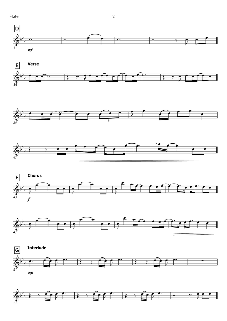 Skyfall Flute scores gallery preview page 3