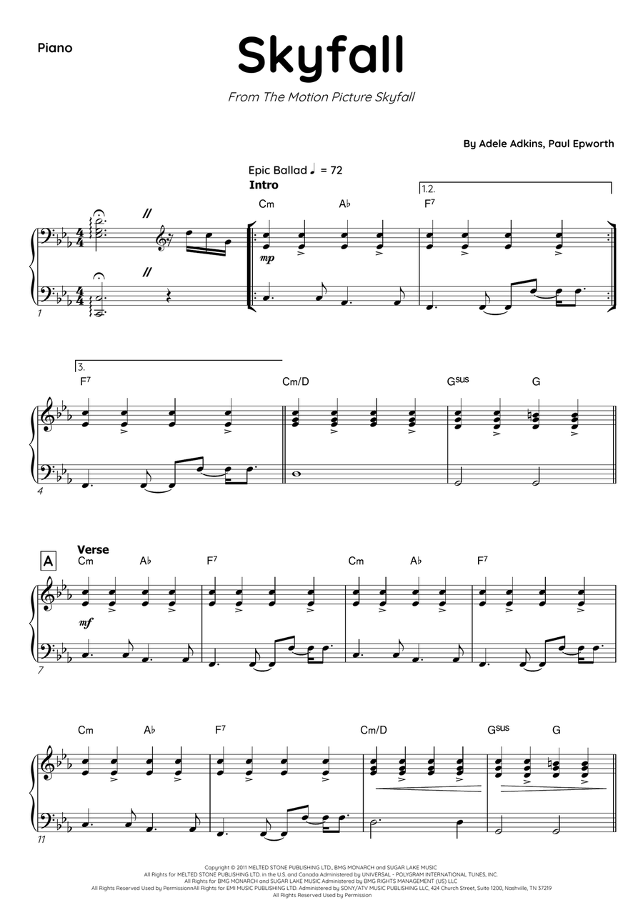 Skyfall Flute scores gallery preview page 5