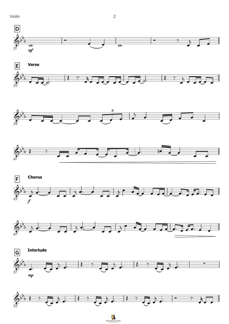 Skyfall Violin Solo scores gallery preview page 3