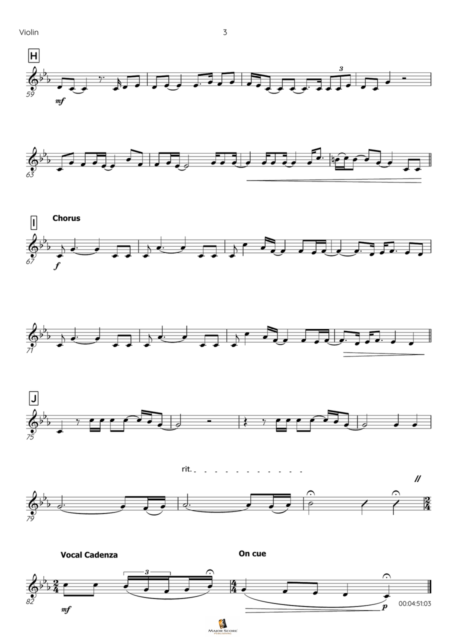 Skyfall Violin Solo scores gallery preview page 4