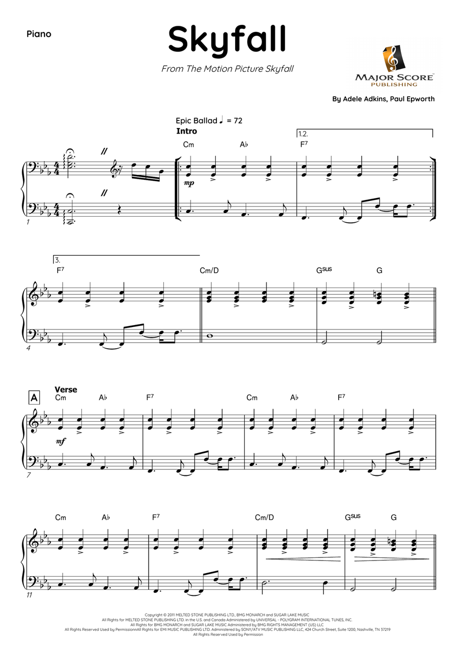 Skyfall Violin Solo scores gallery preview page 5