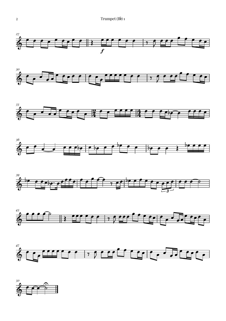 I Don't Want To Miss A Thing Brass Quintet scores gallery preview page 5