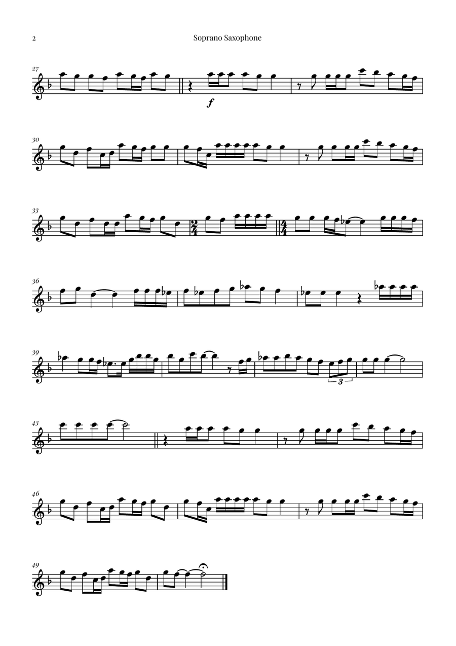 I Don't Want To Miss A Thing Saxophone Quartet scores gallery preview page 5