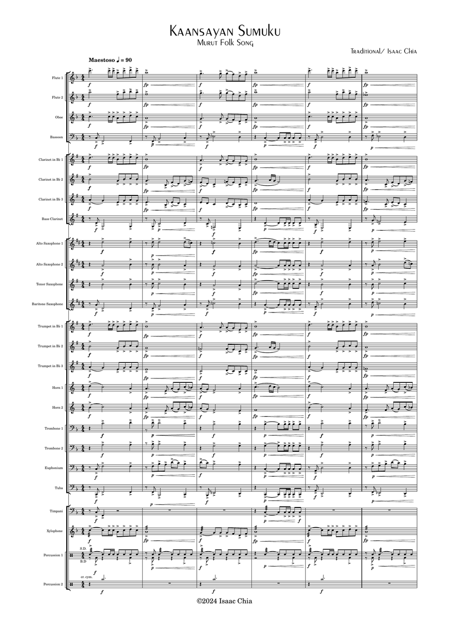 Kaansayan Sumuku Concert Band scores gallery preview page 2