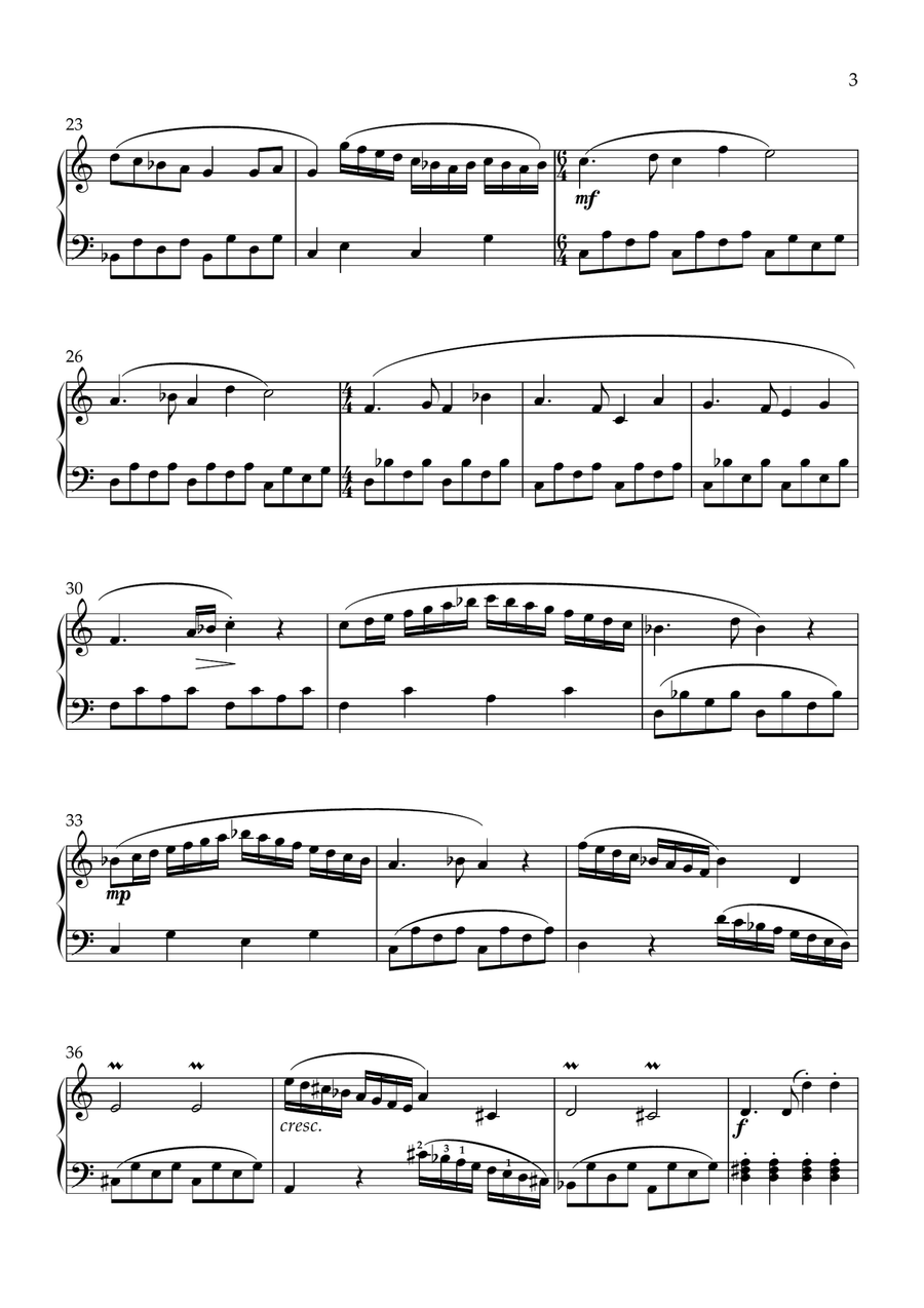 Almost Sonatina, almost in C op. 6 No. 1 Easy Piano scores gallery preview page 3