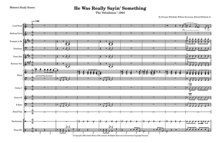 He Was Really Sayin' Somethin' - Score Only Large Ensemble scores gallery preview page 1