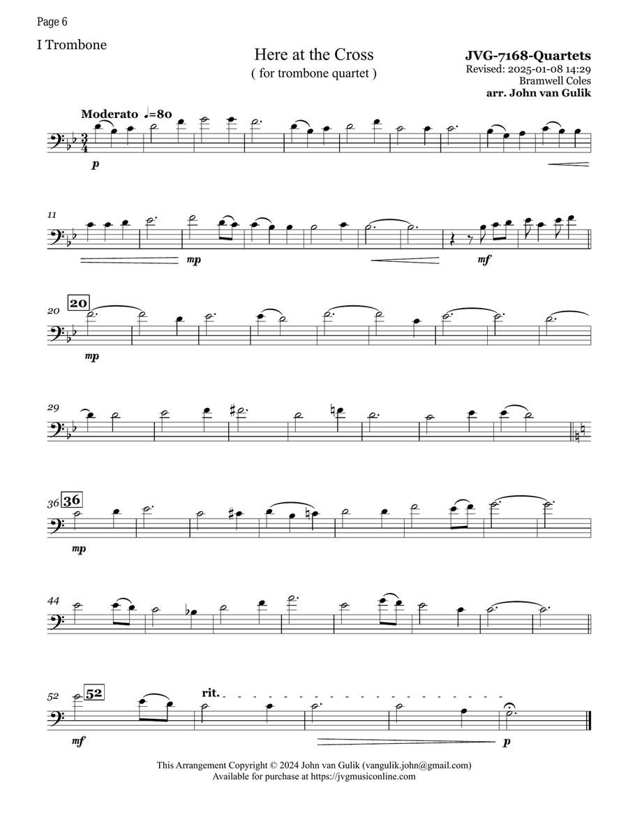 10 Trombone Quartets - Volume 5 Brass Quartet scores gallery preview page 6