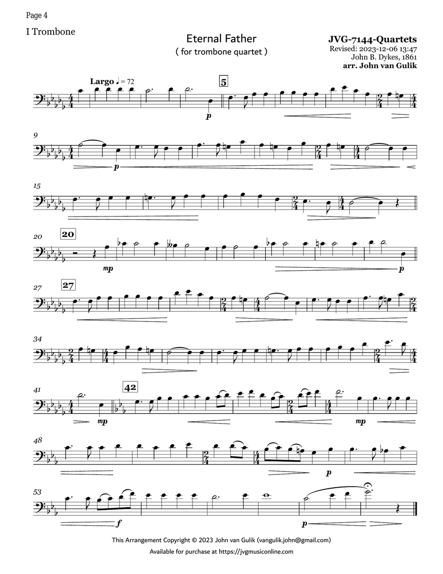 10 Trombone Quartets - Volume 4 Brass Quartet scores gallery preview page 4