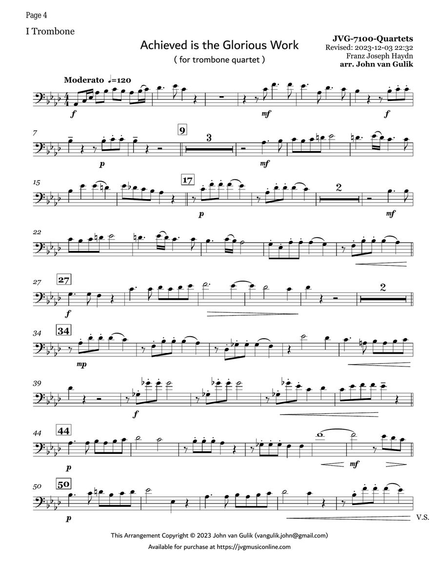 10 Trombone Quartets - Volume 7 Brass Quartet scores gallery preview page 4