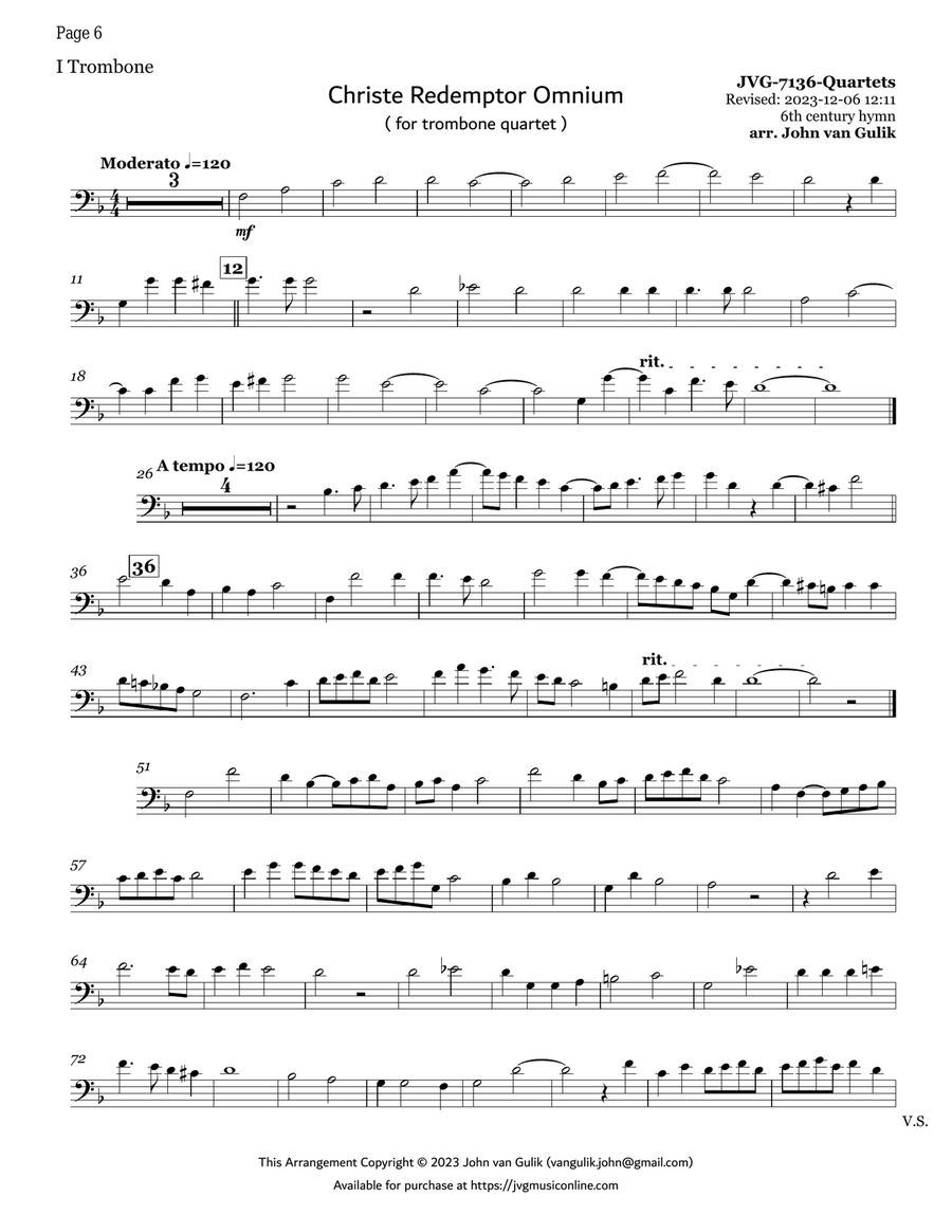 10 Trombone Quartets - Volume 7 Brass Quartet scores gallery preview page 6