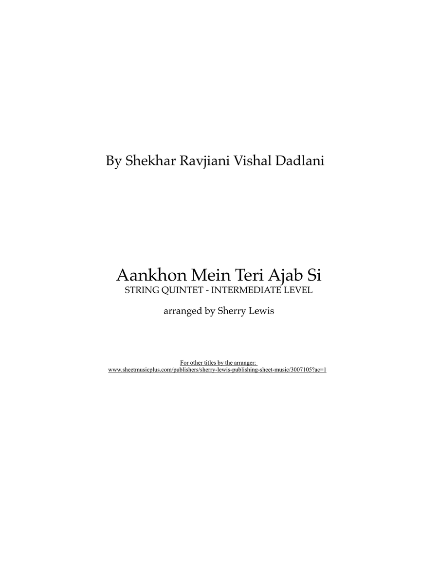 Ajab Si String Quintet scores gallery preview page 2