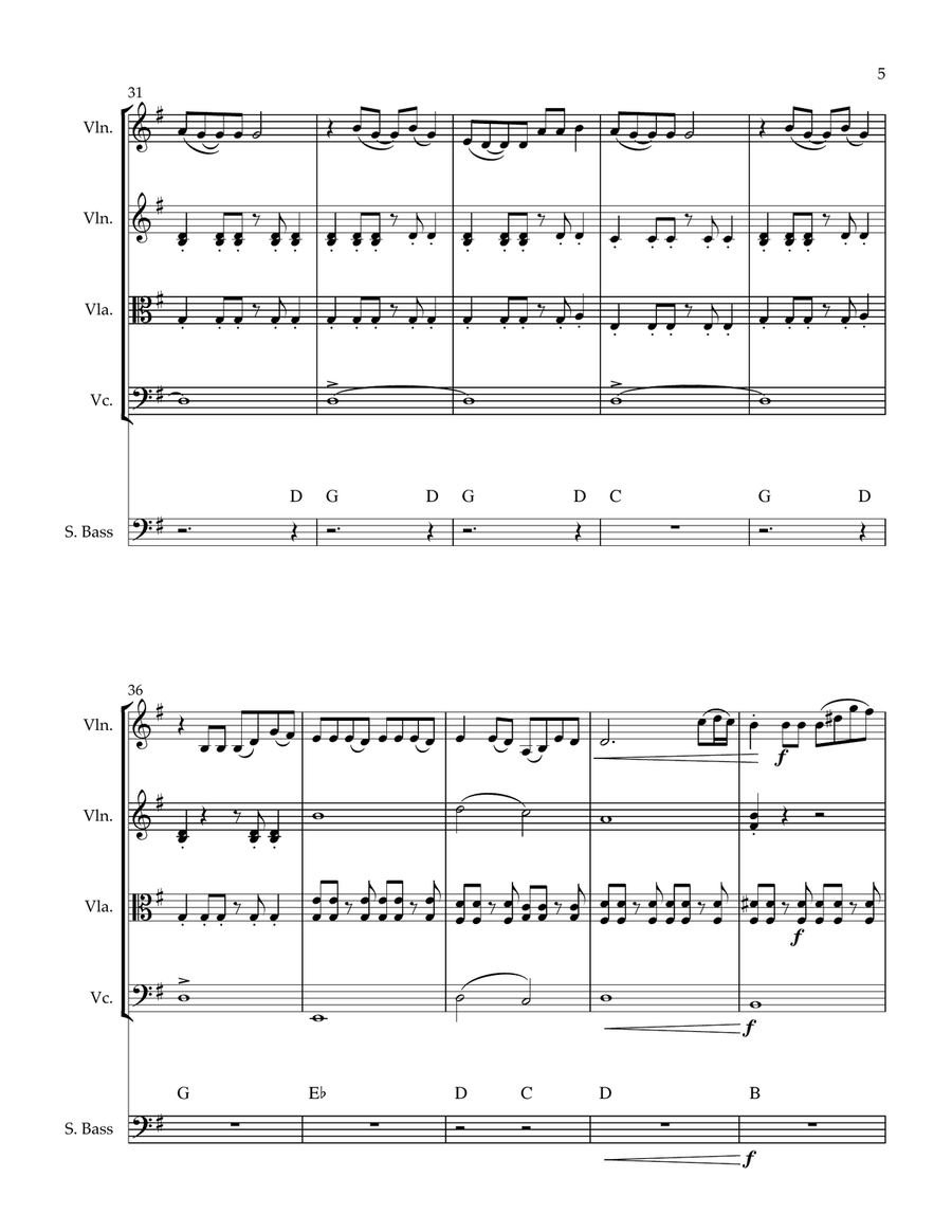 Ajab Si String Quintet scores gallery preview page 6
