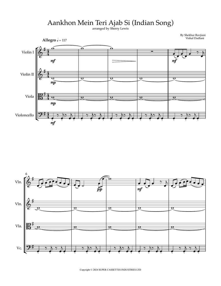 Ajab Si Ajab Si String Quartet scores gallery preview page 3